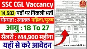 SSC CGL Vacancy: एसएससी सीजीएल भर्ती के आवेदन फॉर्म भरना शुरू